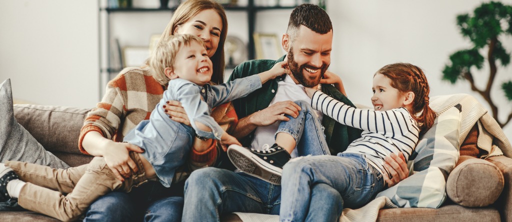 Happy family spending time together